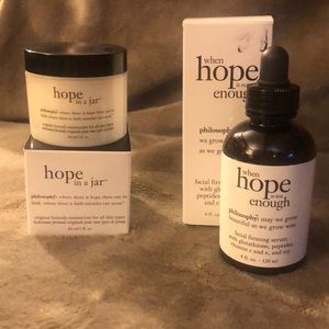 Facial firming serum and moisturizer